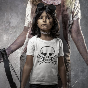 T-shirts Crânio e Crossbones Luz