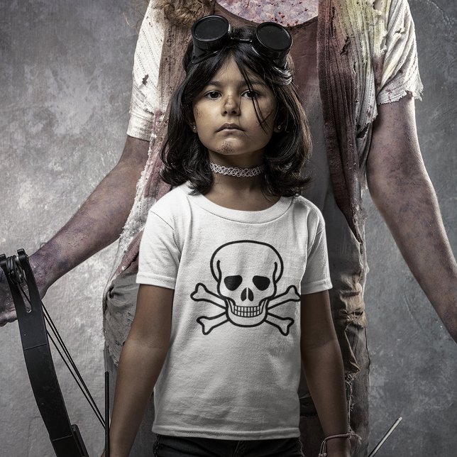 T-shirts Crânio e Crossbones Luz (Skull and Crossbones Light T-Shirt)