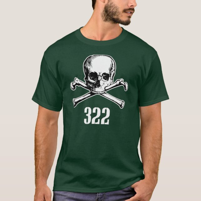T-shirts Crânio e ossos 322 (Frente)
