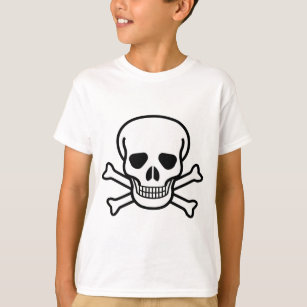T-shirts Crânio e ossos cruzados