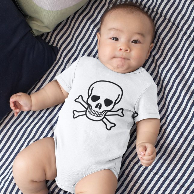 T-shirts Crânio e ossos cruzados (Skull and Crossbones Baby Bodysuit)