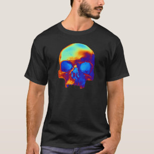 T-shirts Crânio em azul e Dourado
