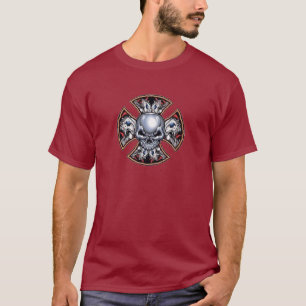 T-shirts Crânio gritando do ferro