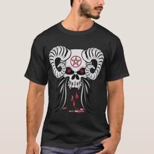 T-shirts Crânio Horned da ram má