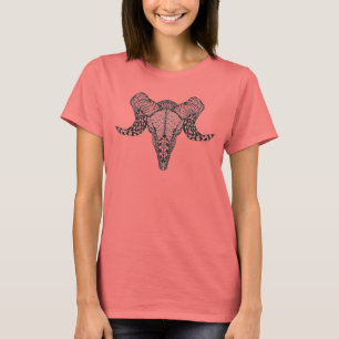 T-shirts Crânio inspirado dos carneiros