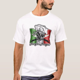 T-shirts Crânio italiano do cozinheiro chefe: Mangia!