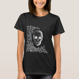 T-shirts Crânio, no branco