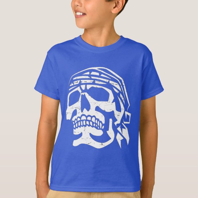 T-shirts Crânio Pirata Distinto (Frente)