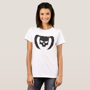 T-shirts Crânio preto com rabo