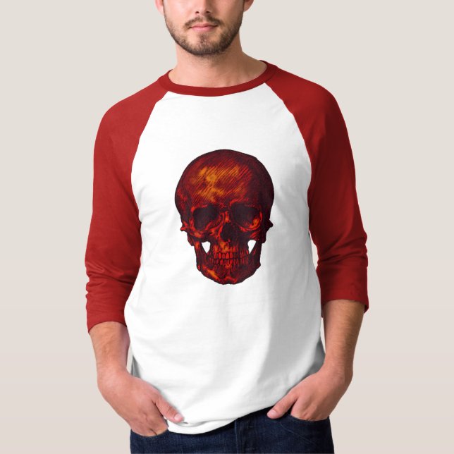 T-shirts Crânio Vermelho (Frente)