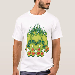 T-shirts Crânios irlandeses flamejantes