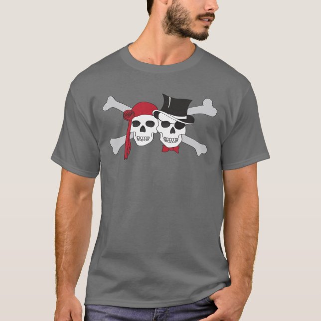 T-shirts crânios piratas e bósforos (Frente)
