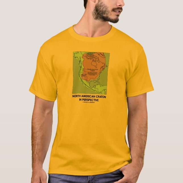 T-shirts Craton Norte-Americano em Perspectiva (Frente)