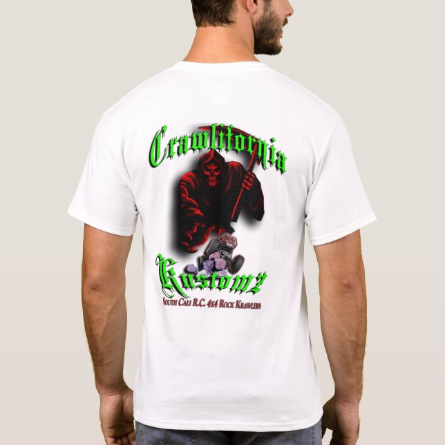 T-shirts Crawlifornia Kustomz Verde e Vermelho (Verso)