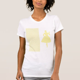 T-shirts Cream Modern Houndstooth c/ Fashion Silhouette
