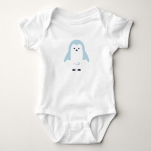 T-shirts Creeper Criança Pinguim Azul Bebê