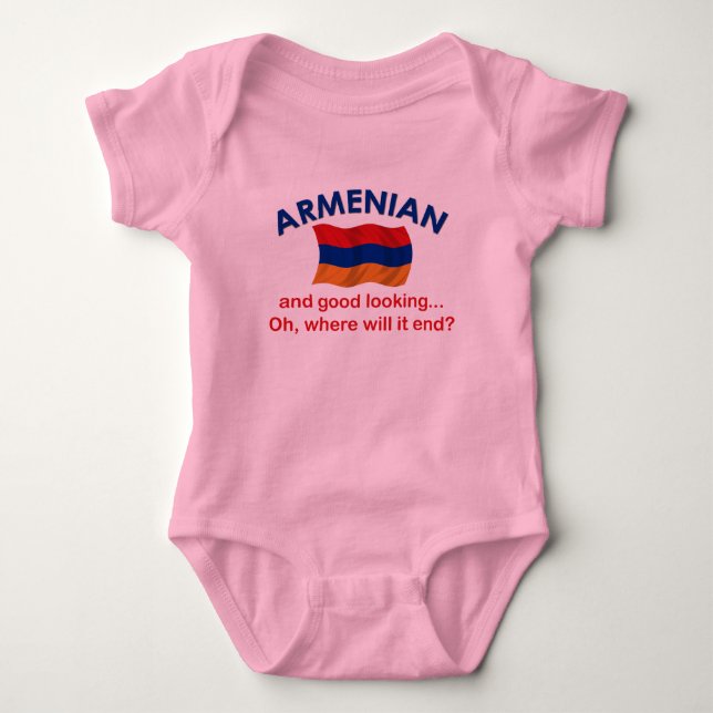 T-shirts Creeper infantil arménio bonito (Frente)