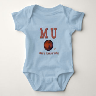 T-shirts Creeper infantil da universidade de Marte - Bl. -