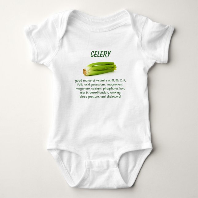 T-shirts Creeper infantil do onsie do aipo (Frente)