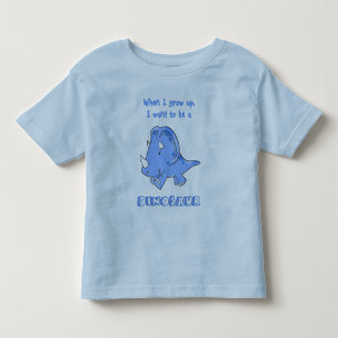 T-shirts cresça acima o azul do dinossauro