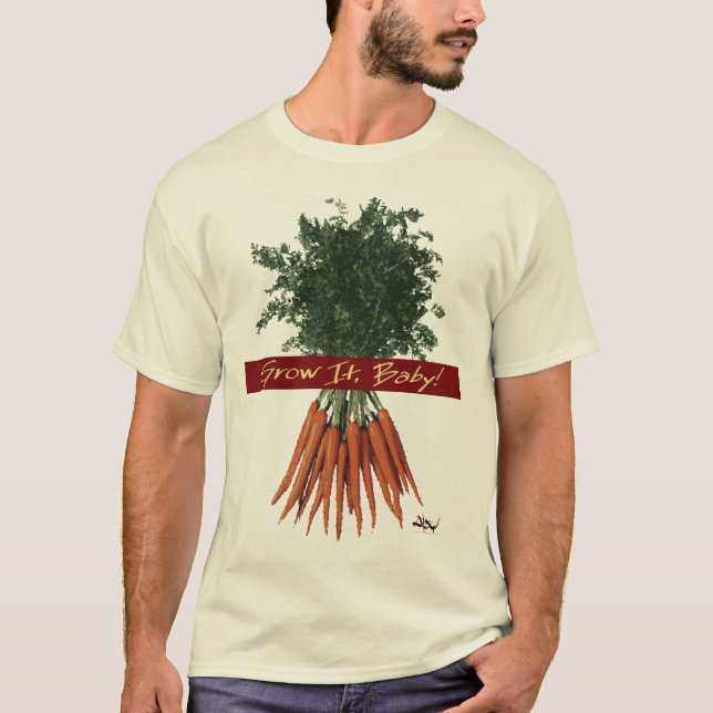 T-shirts Cresça-o bebê! - T das cenouras (Frente)