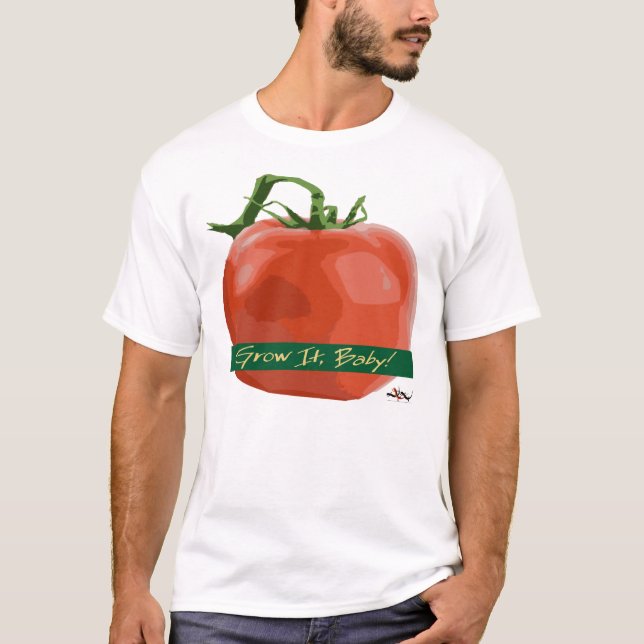 T-shirts Cresça-o bebê! - T do tomate (Frente)