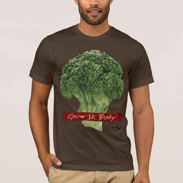 T-shirts Cresça-o bebê! - T dos brócolos (Frente)