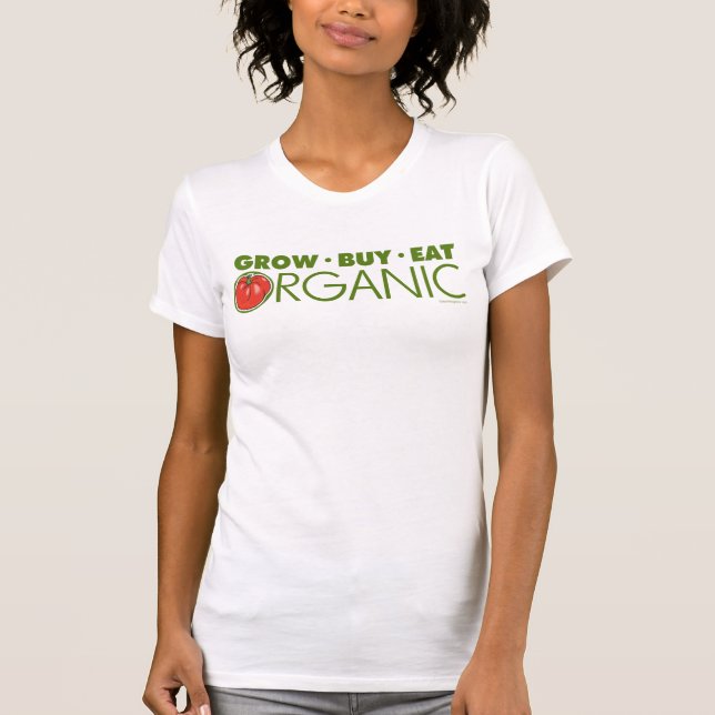 T-shirts Crescer, Comprar, Comer Orgânico (Frente)