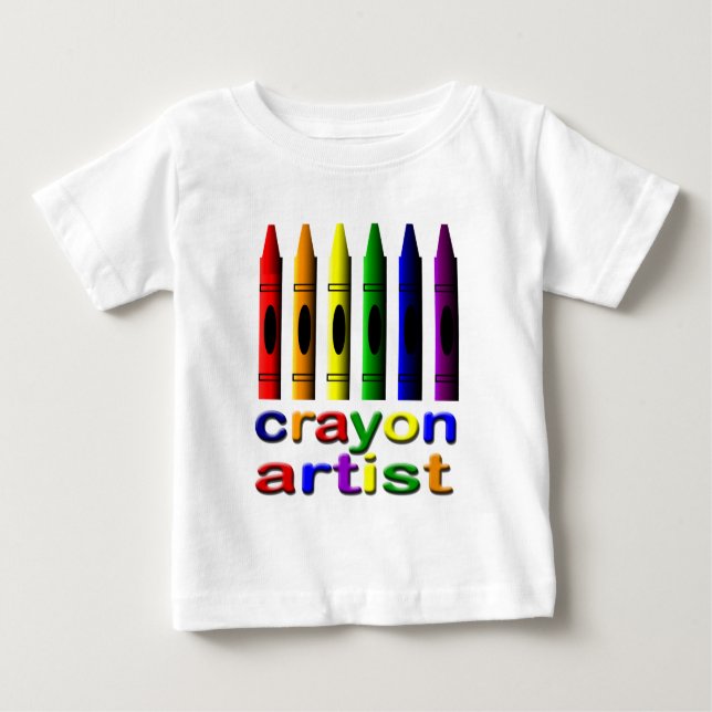 T-shirts Criança Artista Crayon Crayons (Frente)
