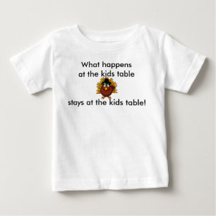 T-shirts Criança da acção de graças o que acontece na m