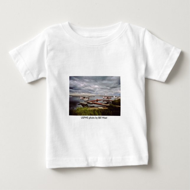 T-shirts Criança Floatplanes T/três entrado (Frente)