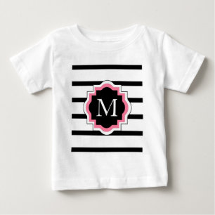 T-SHIRTS CRIANÇA FORMAL T_PINK/BLACK/WHITE DO CHIQUE