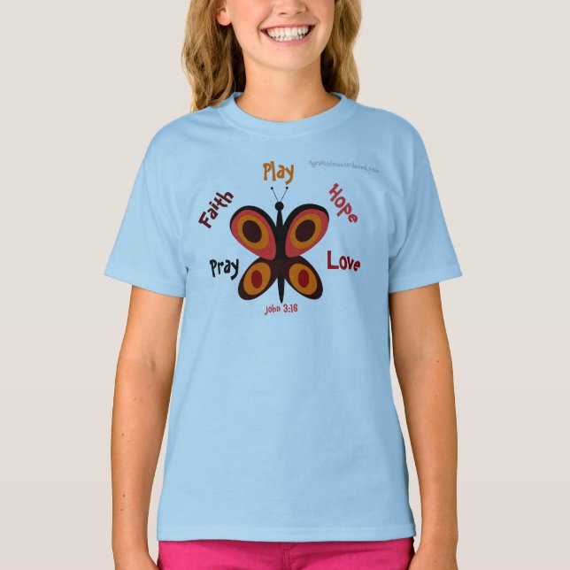 T-shirts Crianças cristãs (Frente)