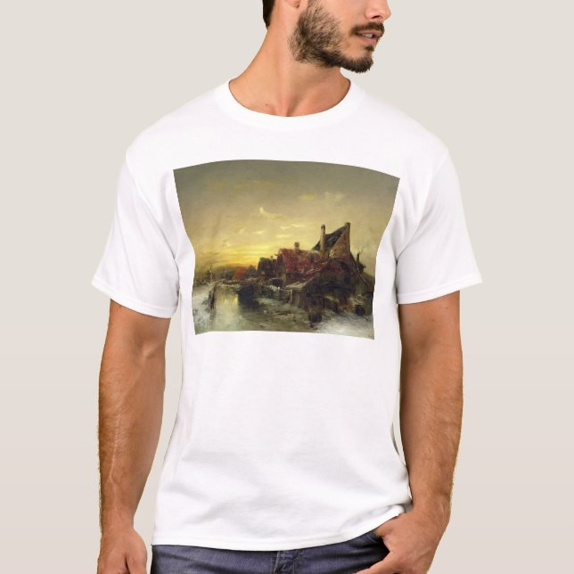 T-shirts Crianças que jogam no gelo (Frente)