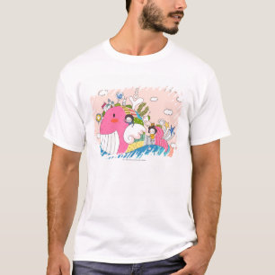 T-shirts Crianças que jogam por peixes na lagoa