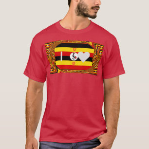 T-shirts Crie seu inspirador adorável Eu amo Uganda
