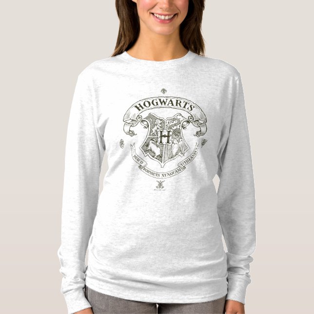 T-shirts Crista da bandeira de Harry Potter | Hogwarts (Frente)