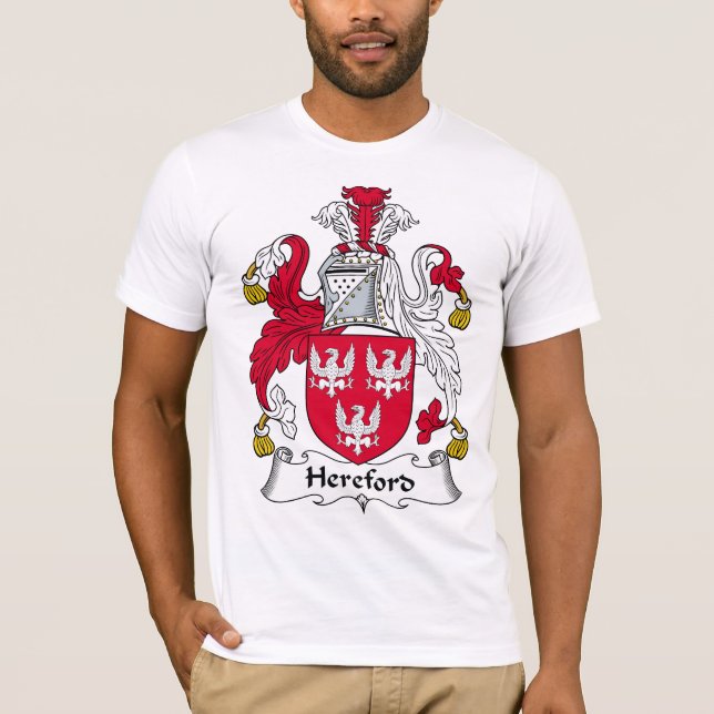 T-shirts Crista da família de Hereford (Frente)