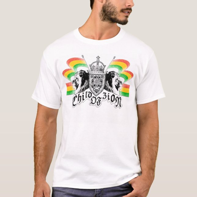 T-shirts Crista da reggae de Rasta (Frente)