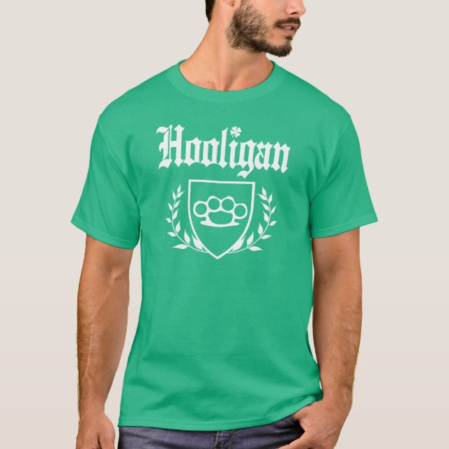 T-shirts Crista IRLANDESA da junta de bronze do hooligan (Frente)