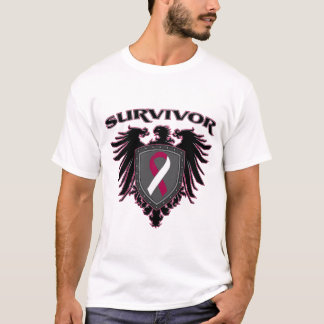 T-shirts Crista principal do sobrevivente de câncer do