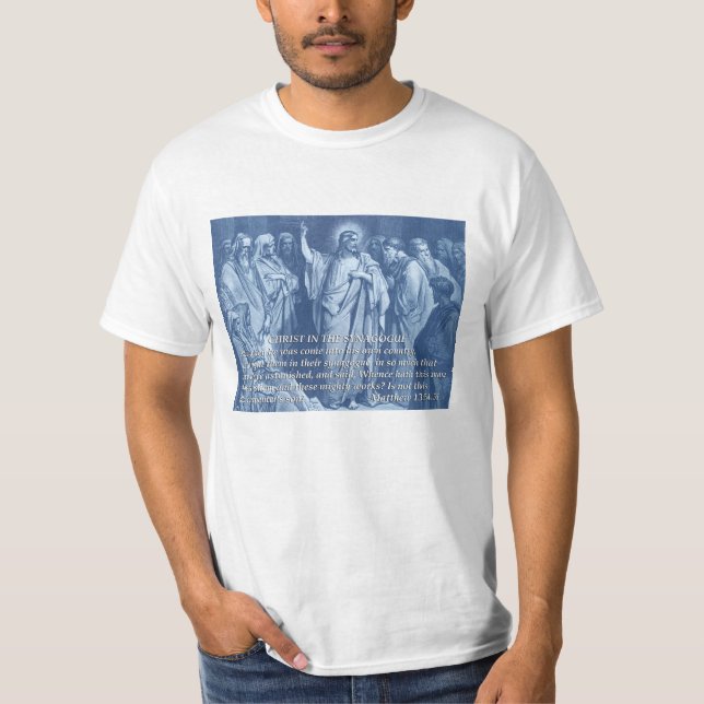 T-shirts Cristo na sinagoga - Gustave Dore (Frente)