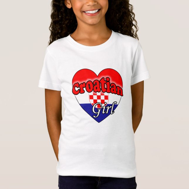 T-shirts Croatian Girl (Frente)