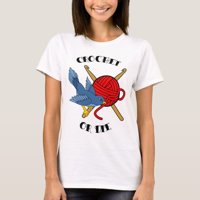 T-shirts Crochet ou morra tatuagem (Frente)