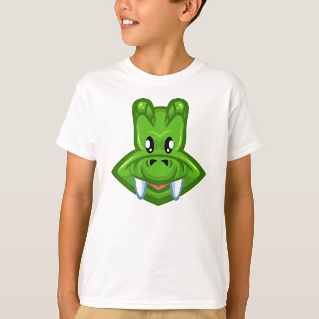T-shirts Crocodilo cartoon (Frente)