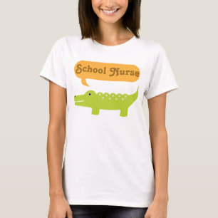T-shirts Crocodilo da enfermeira da escola