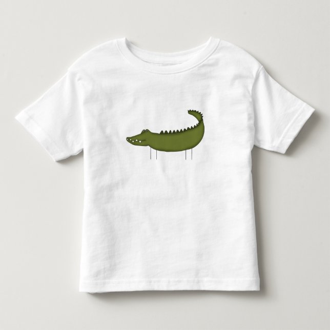 T-shirts Crocodilo em forma de boneco de palito (Frente)