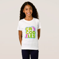 Crocodilos com dois crocos felizes - letras verdes