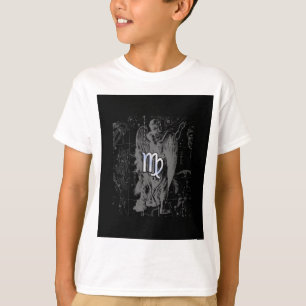 T-shirts Cromo como Virgo Zodiac Sinal em Negra
