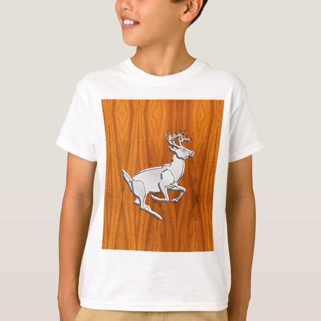 T-shirts Cromo De Prata Como Correr Veado No Impressão De B (Frente)